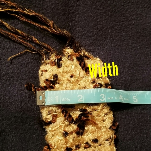 Textured Skinny Scarf With Fringe - Picture 5 of 7